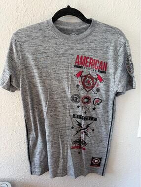 Men's American Fighter Grey Tshirt size S